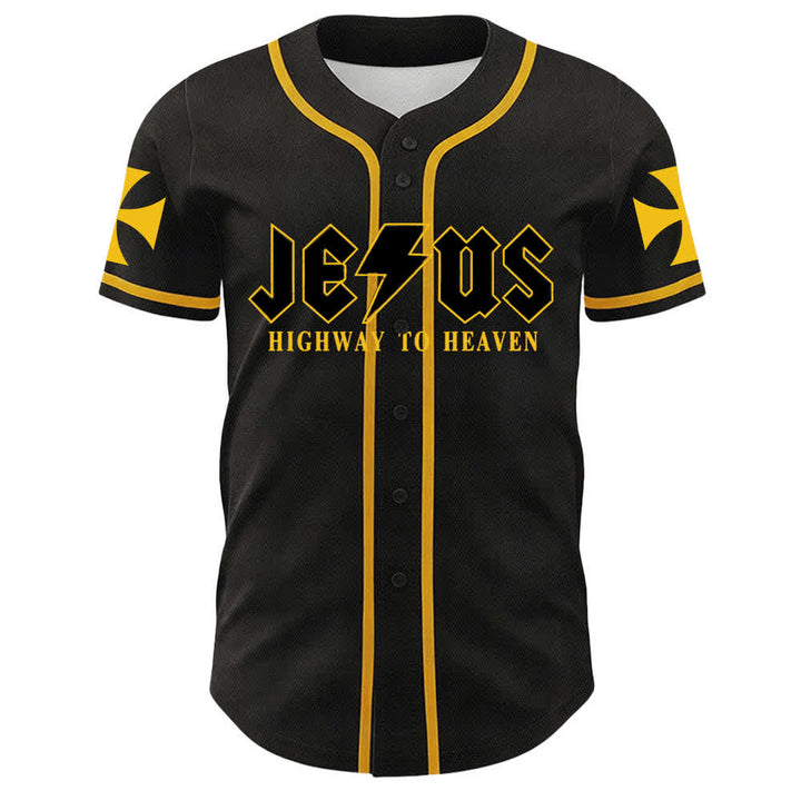 Christianartworkshop Jesus Highway To Heaven Lion Of Judah Unisex Baseball Jersey - image 2
