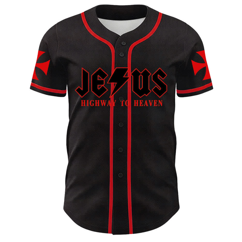 Christianartworkshop Jesus Highway To Heaven Lion Of Judah Unisex Baseball Jersey - image 8