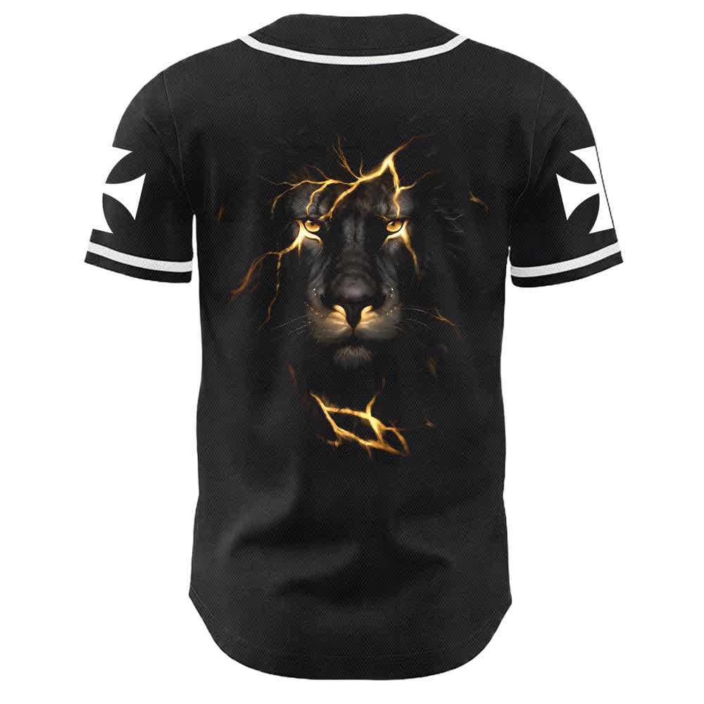 Christianartworkshop Jesus Highway To Heaven Lion Of Judah Unisex Baseball Jersey - image 4