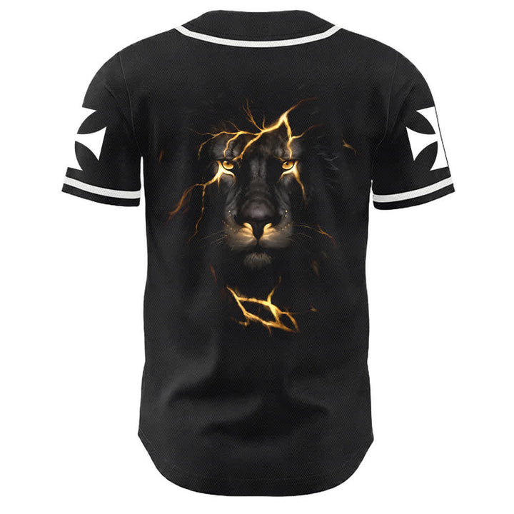 Christianartworkshop Jesus Highway To Heaven Lion Of Judah Unisex Baseball Jersey - image 4