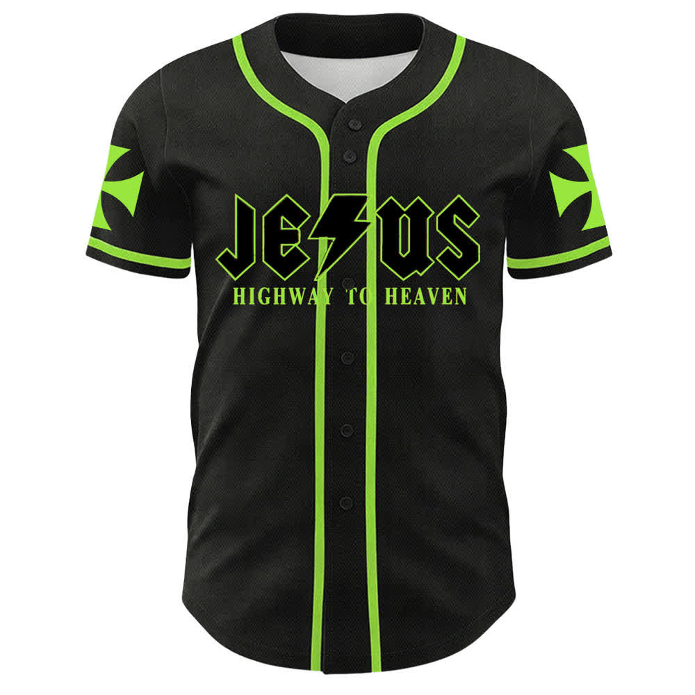 Christianartworkshop Jesus Highway To Heaven Lion Of Judah Unisex Baseball Jersey - image 17