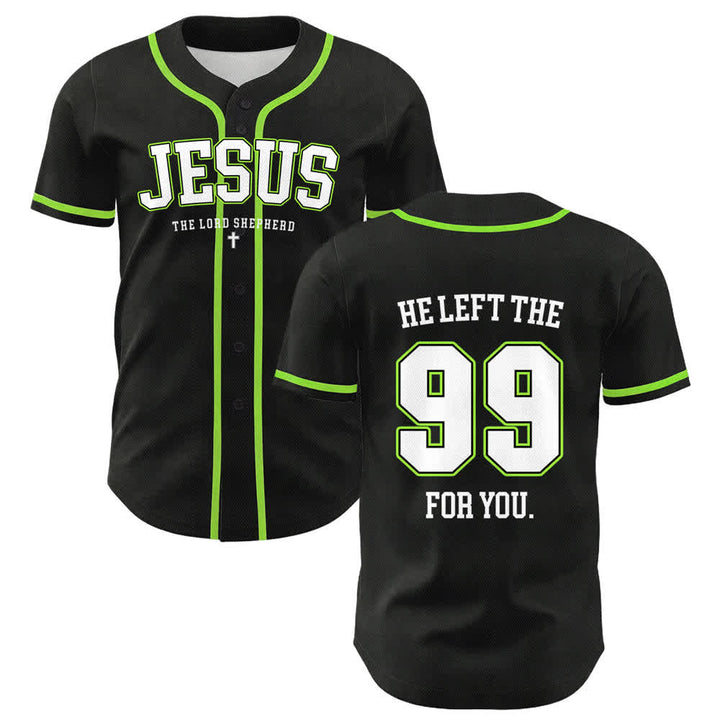 Christianartworkshop Jesus He Left The 99 For You Unisex Baseball Jersey - Light Green - 5XL - image 18