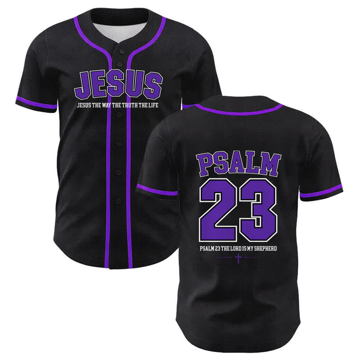 Christianartworkshop Jesus Psalm 23 The Lord Is My Shepherd Unisex Baseball Jersey - Purple - 5XL - image 21
