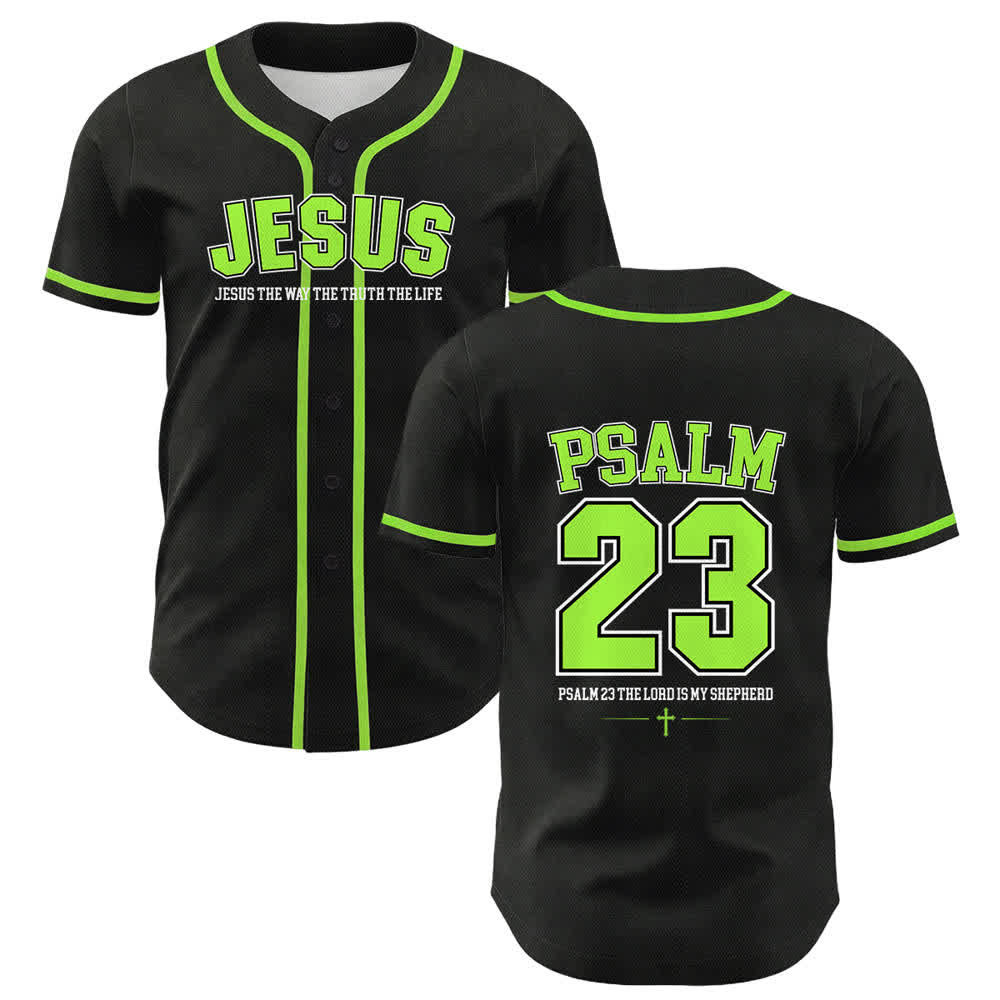 Christianartworkshop Jesus Psalm 23 The Lord Is My Shepherd Unisex Baseball Jersey - Light Green - 5XL - image 18