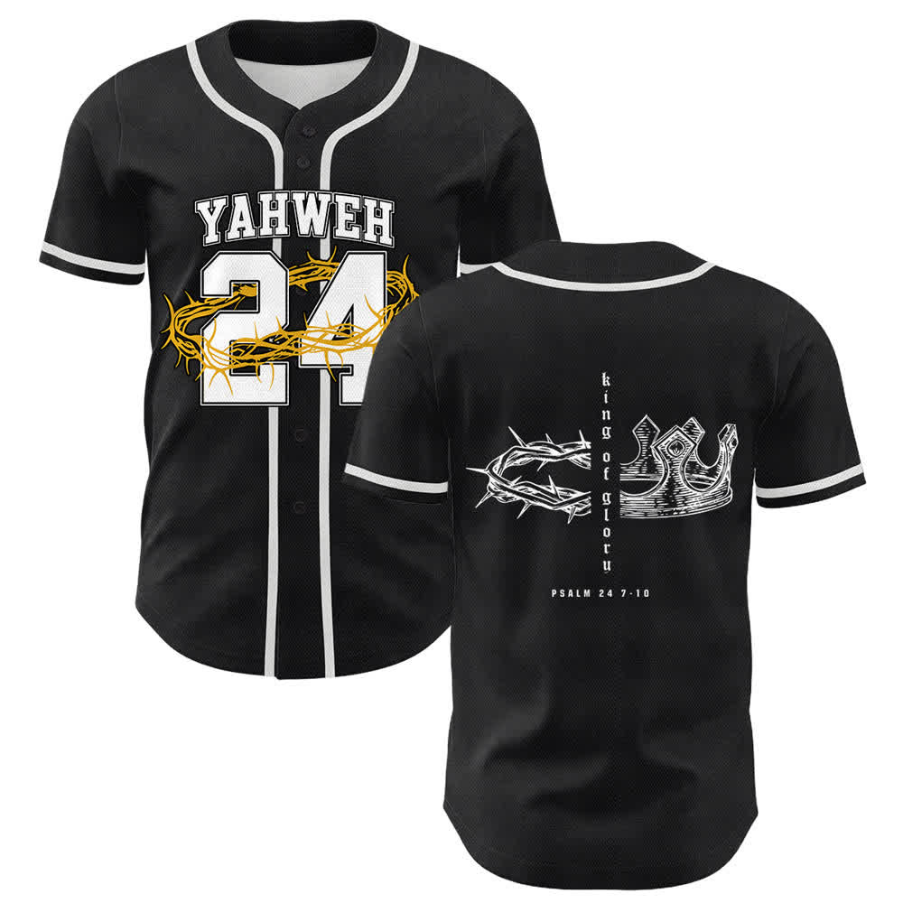 Christianartworkshop Yahweh 24 King Of Glory Psalm 24 Unisex Baseball Jersey - White - 5XL - image 18