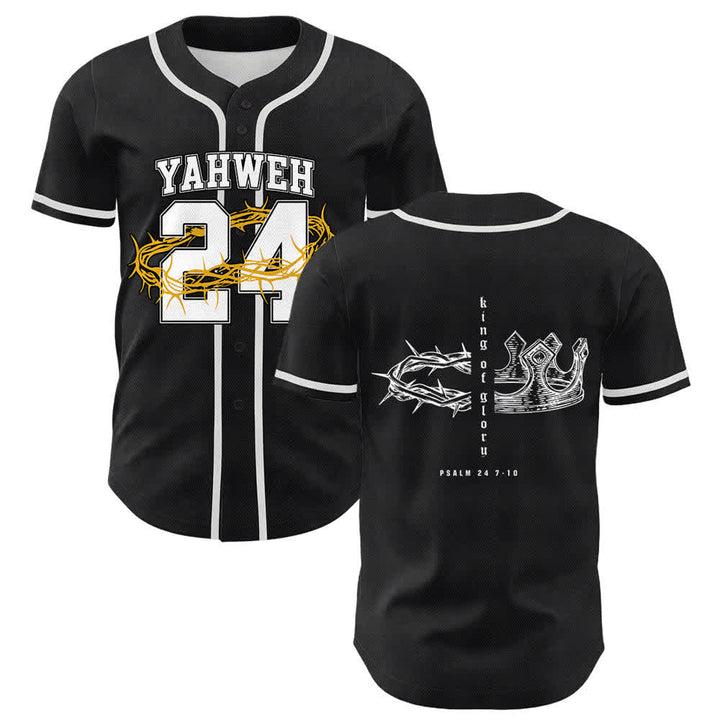 Christianartworkshop Yahweh 24 King Of Glory Psalm 24 Unisex Baseball Jersey - White - 5XL - image 18