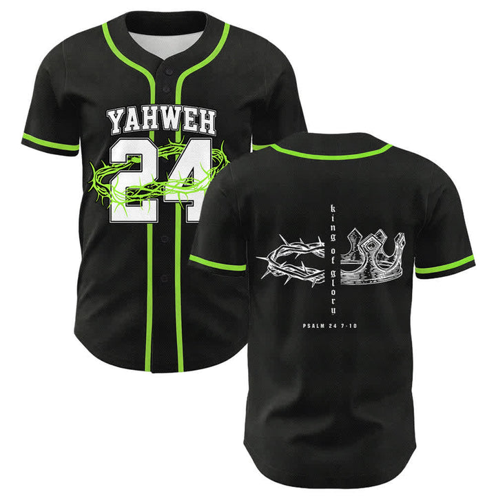 Christianartworkshop Yahweh 24 King Of Glory Psalm 24 Unisex Baseball Jersey - Light Green - 5XL - image 15
