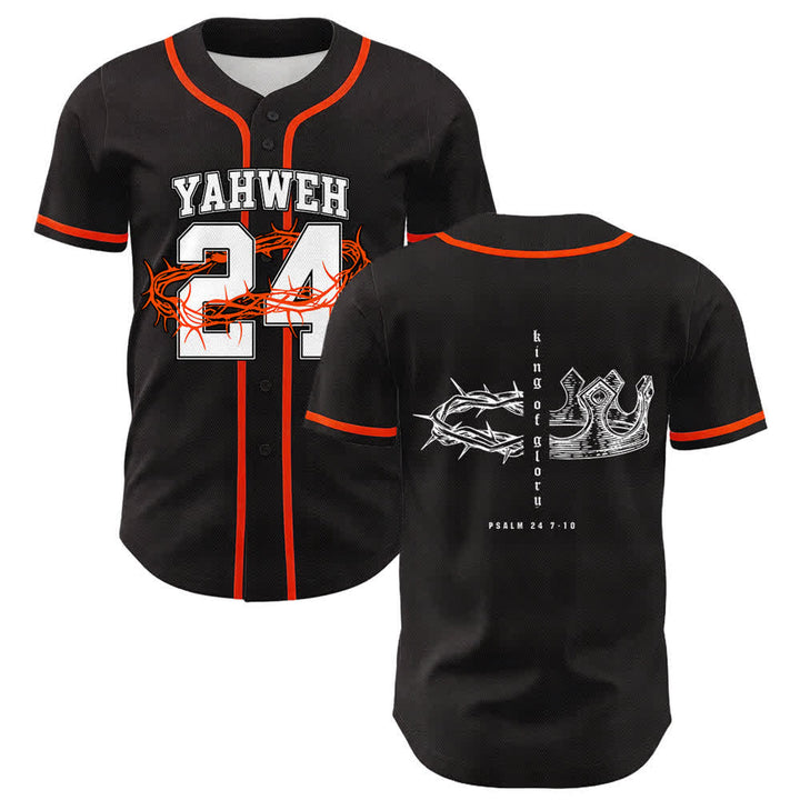 Christianartworkshop Yahweh 24 King Of Glory Psalm 24 Unisex Baseball Jersey - Orange - 5XL - image 12