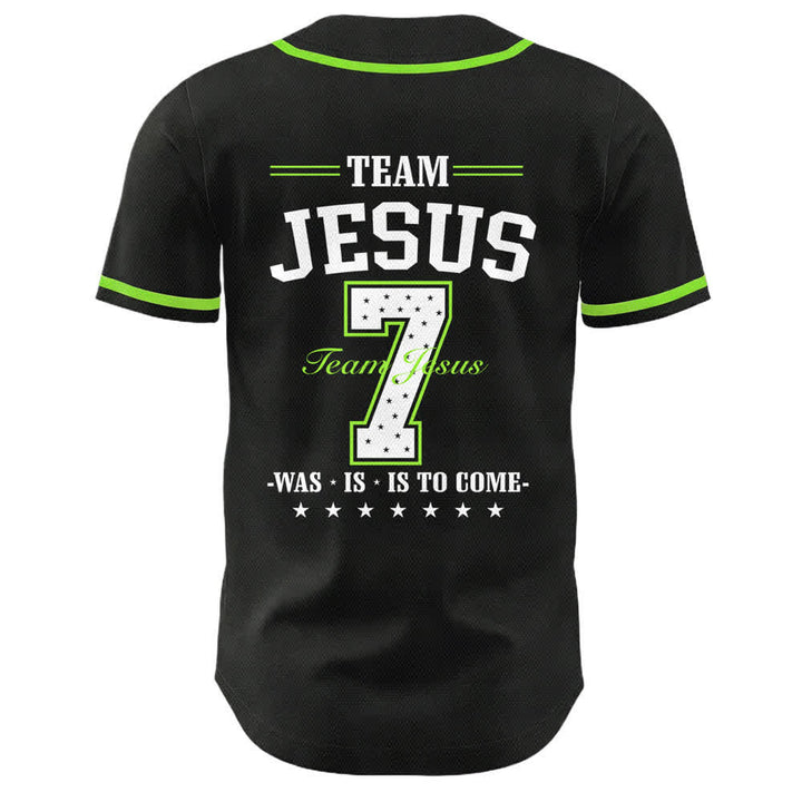 Christianartworkshop Team Jesus Number 7 Was Is Is To Come Unisex Baseball Jersey - image 19