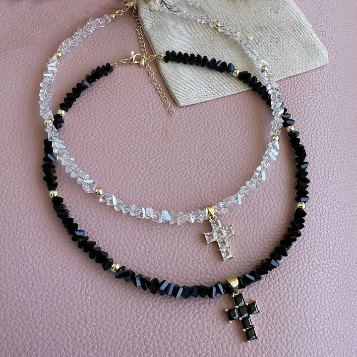 FREE Today: Faceted Crystal Bead Cross Charm Bracelet: Emblem of Sparkling Heavenly Blessing - image 4
