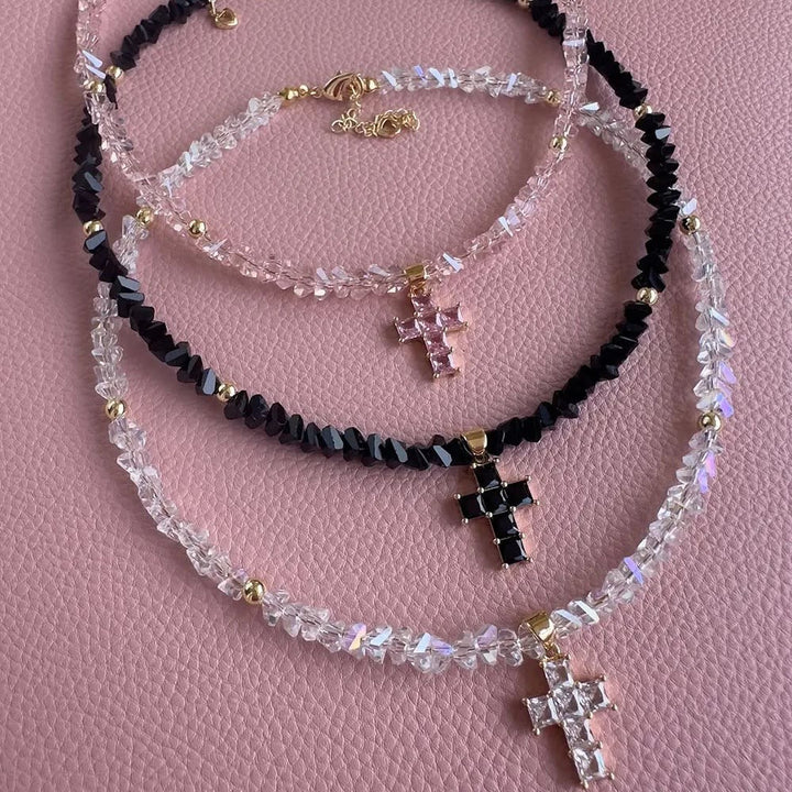 FREE Today: Faceted Crystal Bead Cross Charm Bracelet: Emblem of Sparkling Heavenly Blessing - image 3