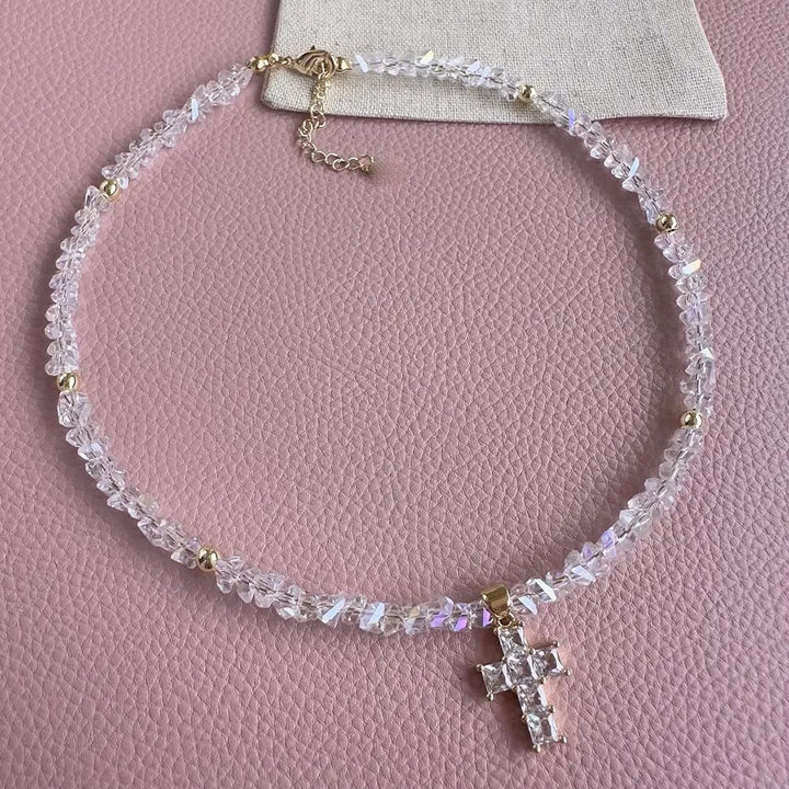 FREE Today: Faceted Crystal Bead Cross Charm Bracelet: Emblem of Sparkling Heavenly Blessing - image 6