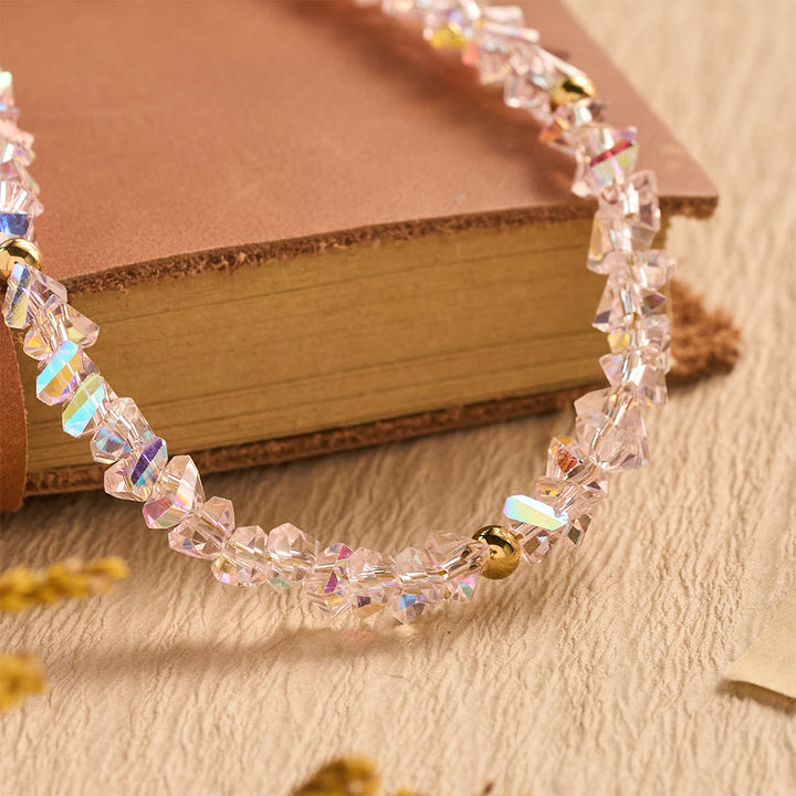 Christianartworkshop Faceted Crystal Bead Cross Charm Bracelet: Emblem of Sparkling Heavenly Blessing - image 8