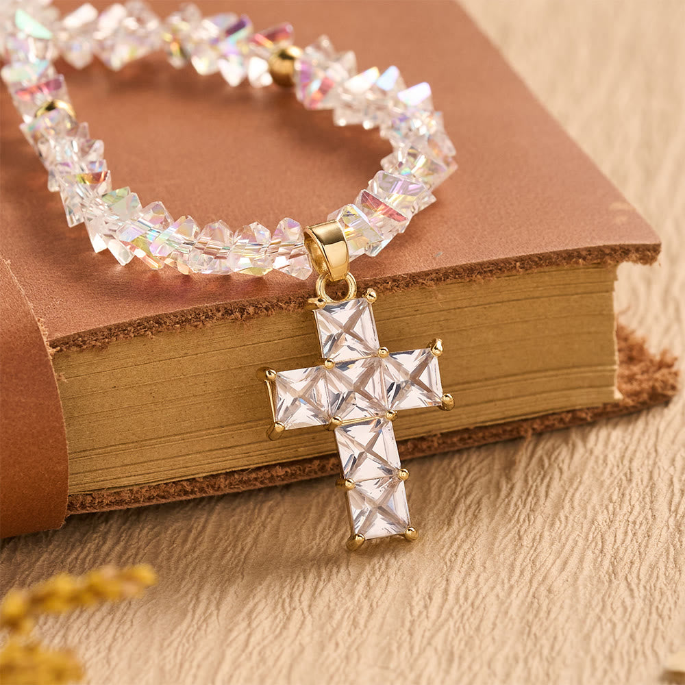 FREE Today: Faceted Crystal Bead Cross Charm Bracelet: Emblem of Sparkling Heavenly Blessing - image 20