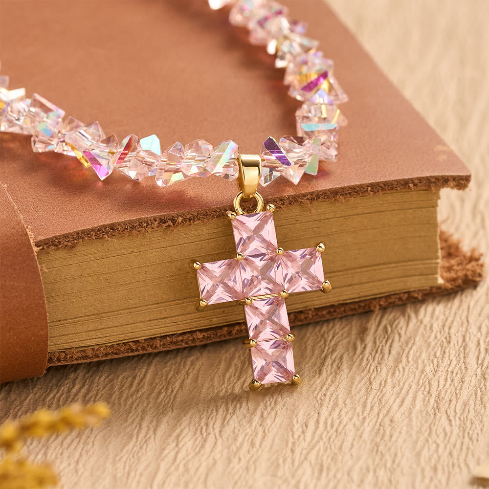 FREE Today: Faceted Crystal Bead Cross Charm Bracelet: Emblem of Sparkling Heavenly Blessing - image 9