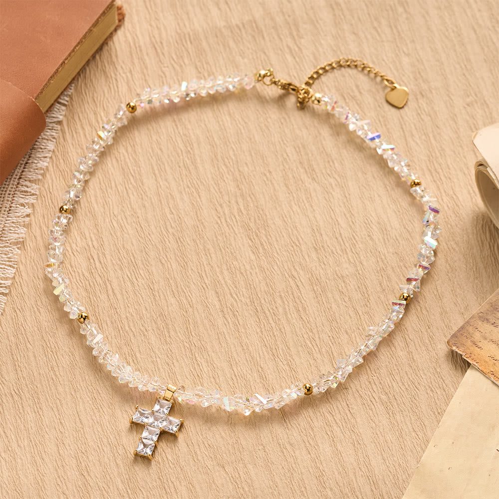 FREE Today: Faceted Crystal Bead Cross Charm Bracelet: Emblem of Sparkling Heavenly Blessing - image 18