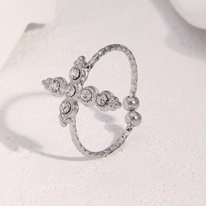 FREE Today: Twisted Band Adjustable Cross Stone Ring: Emblem of Radiant Heavenly Blessing - image 4
