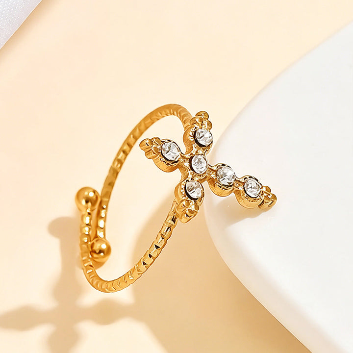 FREE Today: Twisted Band Adjustable Cross Stone Ring: Emblem of Radiant Heavenly Blessing - image 7