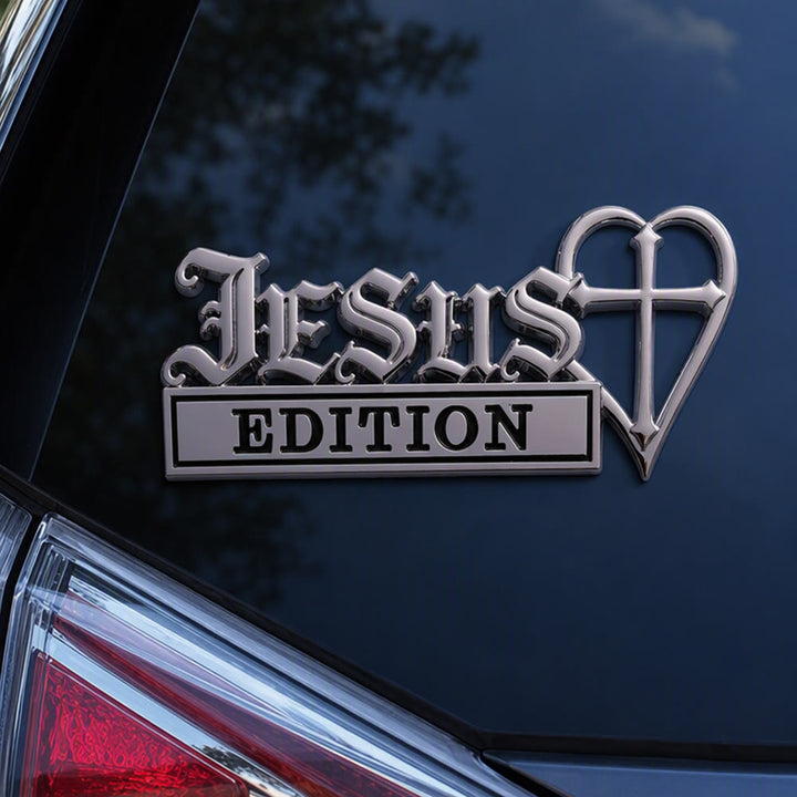 FREE Today: 3D Metal Jesus Heart Cross Car Sticker: Emblem of Firm Heavenly Conviction - image 2