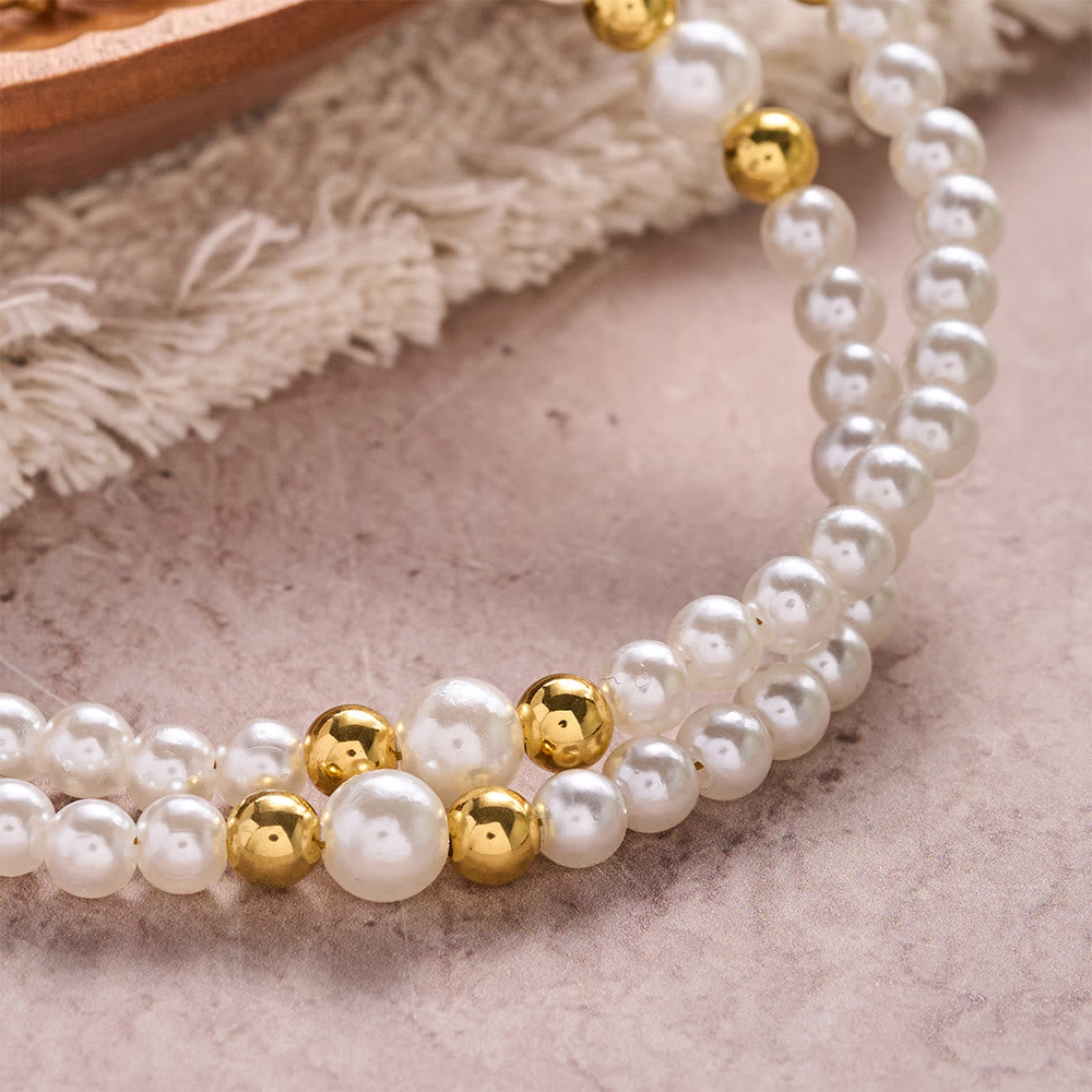 Christianartworkshop Round Bead Wrap Bracelet With Cross & Holy Medal: Emblem of Pure Heavenly Mercy - image 2