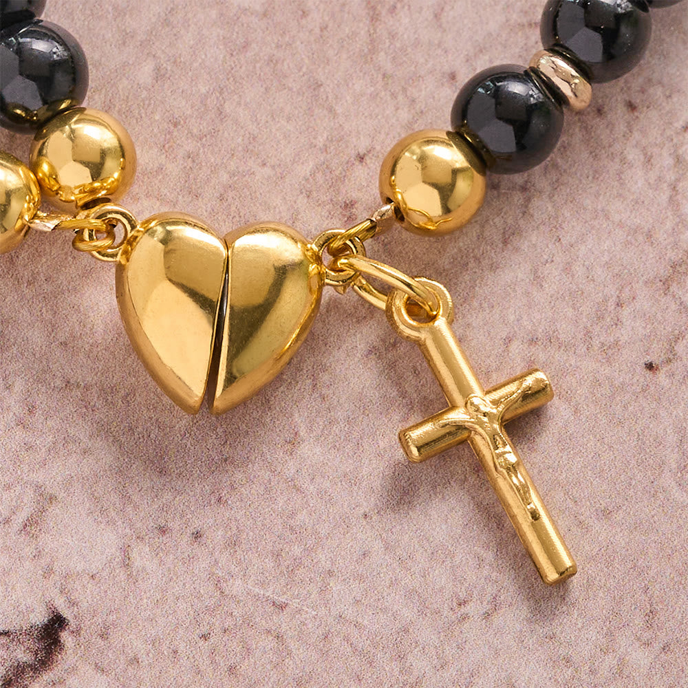 FREE Today: Round Bead Wrap Bracelet With Cross & Holy Medal: Emblem of Pure Heavenly Mercy - image 6