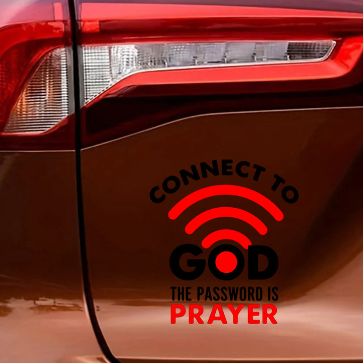 Christianartworkshop WiFi Symbol Prayer Connection Car Sticker: Emblem of Joyful Heavenly Communion - image 3