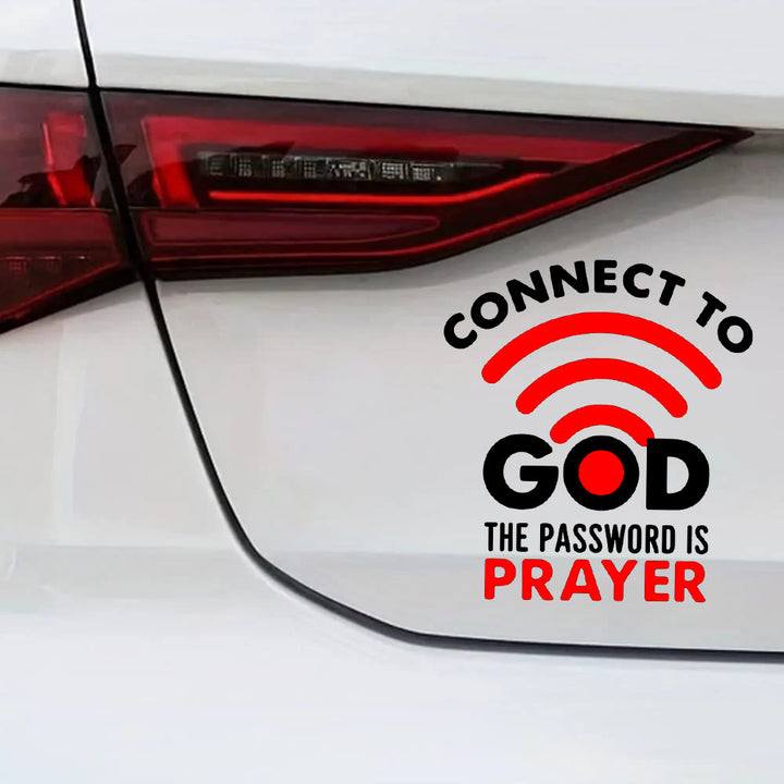 Christianartworkshop WiFi Symbol Prayer Connection Car Sticker: Emblem of Joyful Heavenly Communion - Set of 10 - image 0