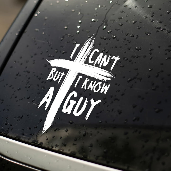 Christianartworkshop Distressed Texture Cross Faith Vehicle Decal: Charm of Rugged Heavenly Testimony - image 1
