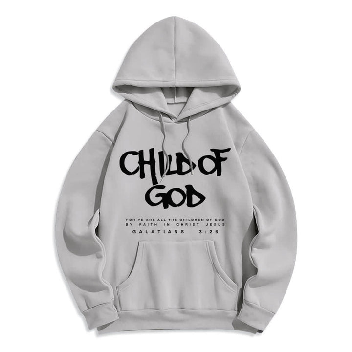 Christianartworkshop Child of God Galatians 3:26 Faith Fleece Lined Polyester Hoodie - Grey - 2XL - image 6