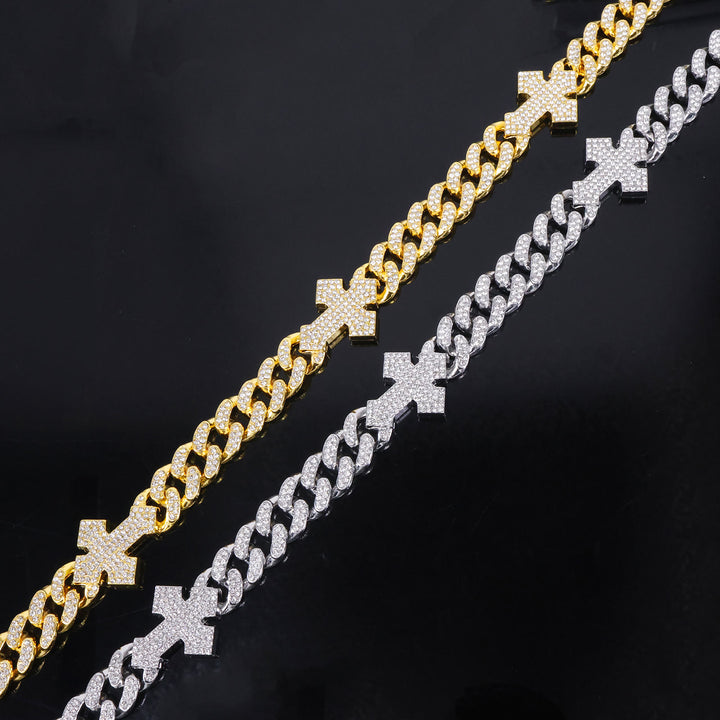 Christianartworkshop Iced Out Cuban Link Cross Necklace: Emblem of Bold Heavenly Fortitude - image 4