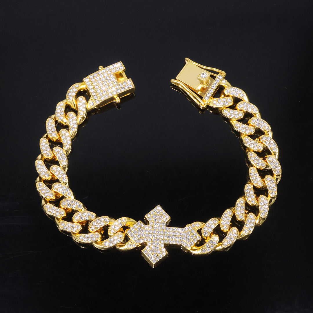 Christianartworkshop Iced Out Cuban Link Cross Necklace: Emblem of Bold Heavenly Fortitude - image 3