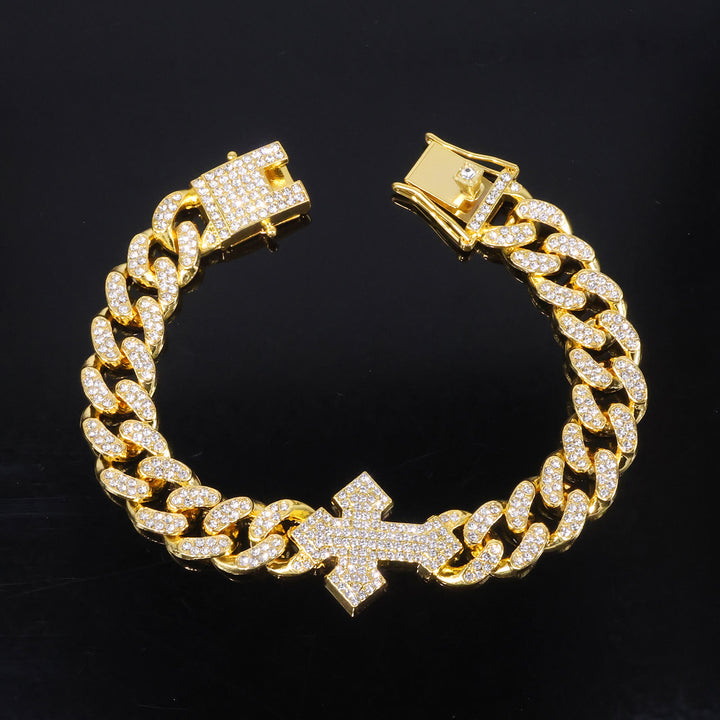 Christianartworkshop Iced Out Cuban Link Cross Necklace: Emblem of Bold Heavenly Fortitude - image 3