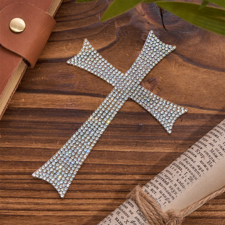 Christianartworkshop Bling Full Rhinestone Cross Car Sticker: Emblem of Steady Heavenly Road Protection - image 5