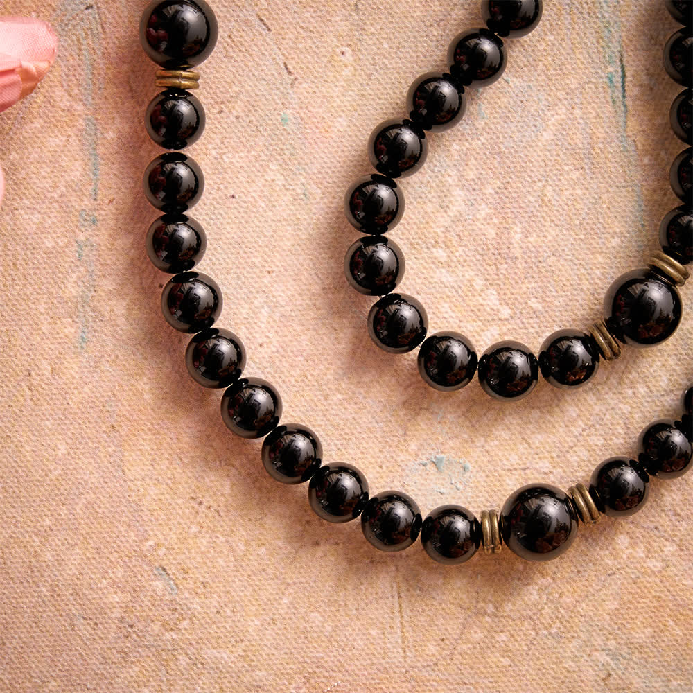 Christianartworkshop Polished Natural Obsidian St.Benedict Rosary: Emblem of Solid Heavenly Protection - image 5