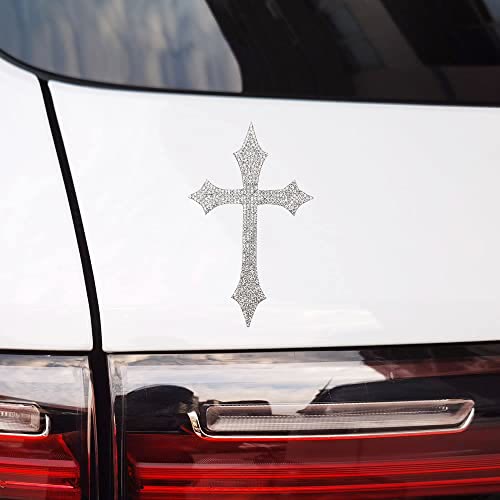Christianartworkshop Gothic Spike Glitter Cross Car Sticker: Emblem of Firm Heavenly Protection - Set of 10 - image 0