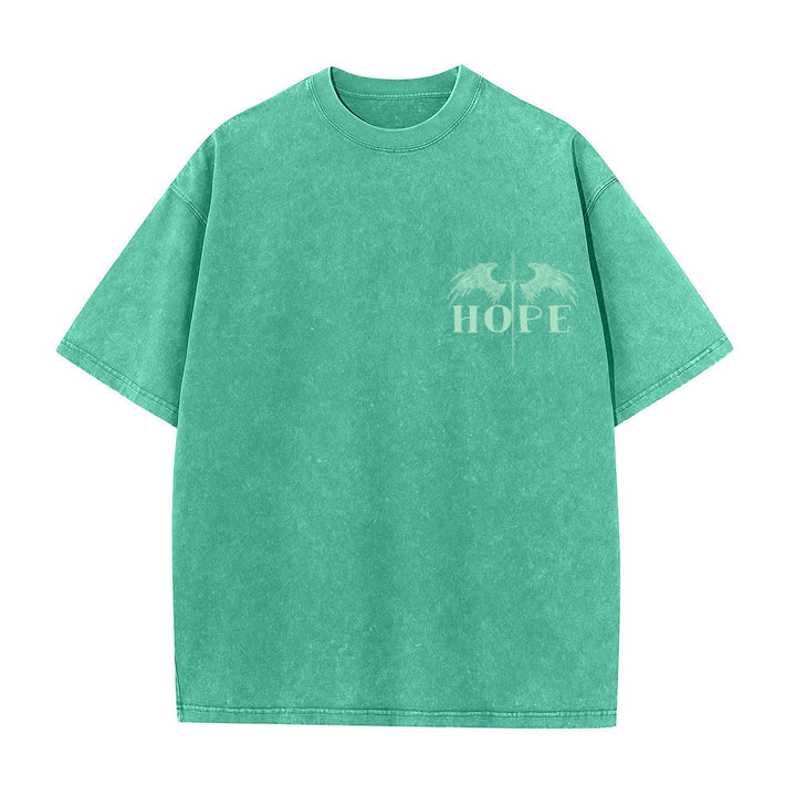 Christianartworkshop Isaiah 54:17 Wings Of Hope Washed T-Shirt - image 11