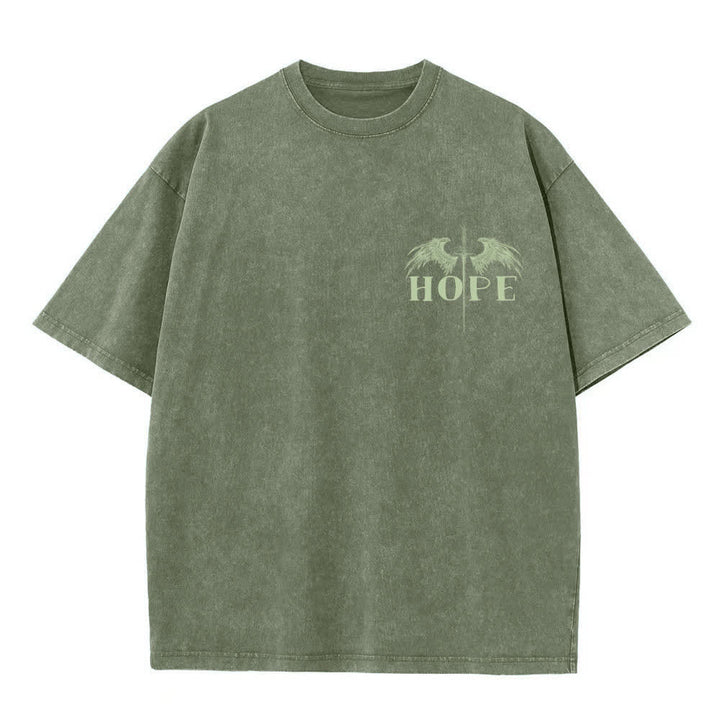 Christianartworkshop Isaiah 54:17 Wings Of Hope Washed T-Shirt - image 5