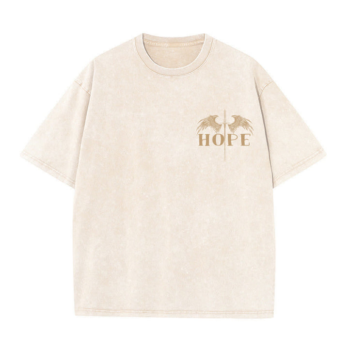 Christianartworkshop Isaiah 54:17 Wings Of Hope Washed T-Shirt - image 8