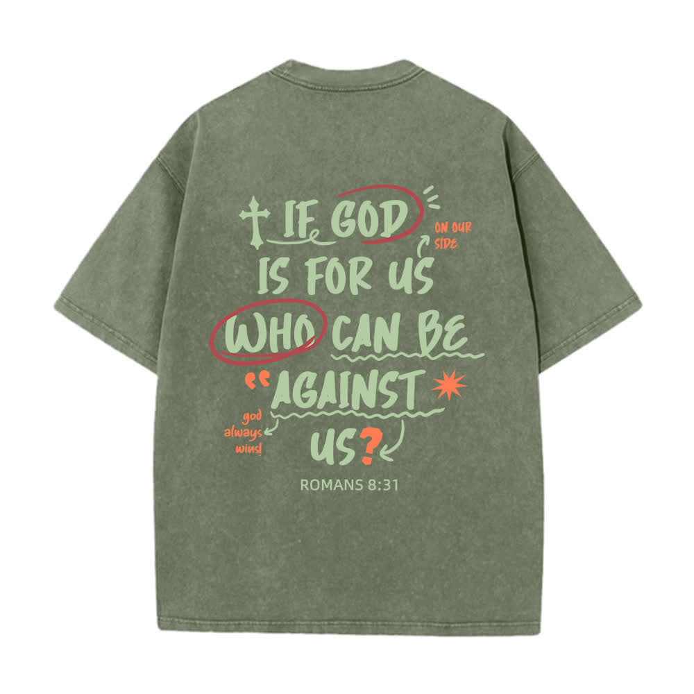 Christianartworkshop If God Is For Us Boxy Washed T Shirt - image 4