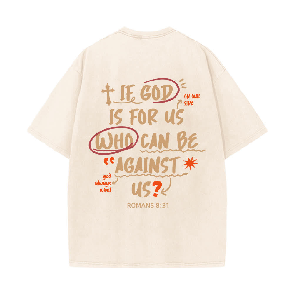 Christianartworkshop If God Is For Us Boxy Washed T Shirt - image 1