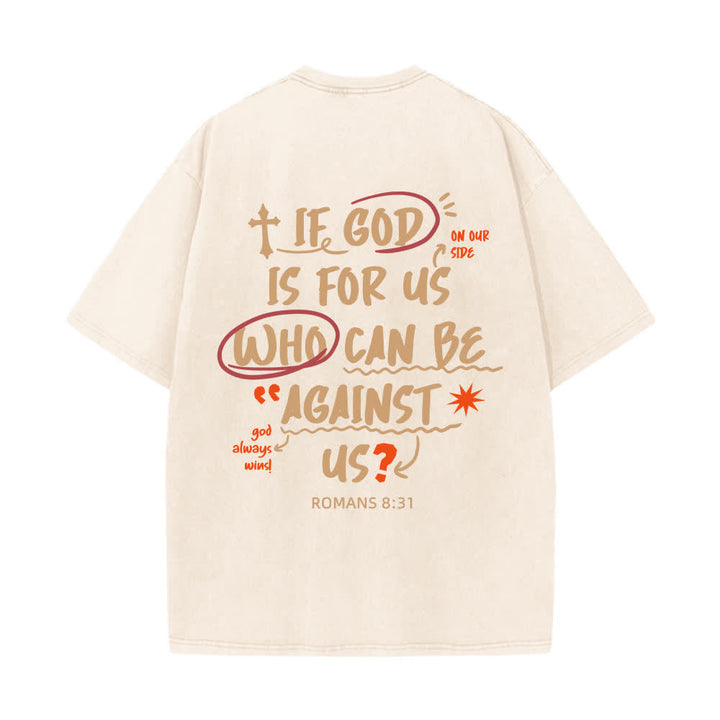 Christianartworkshop If God Is For Us Boxy Washed T Shirt - image 1