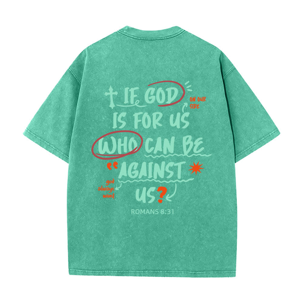 Christianartworkshop If God Is For Us Boxy Washed T Shirt - image 7