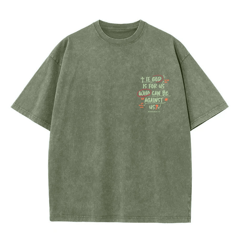 Christianartworkshop If God Is For Us Boxy Washed T Shirt - image 5