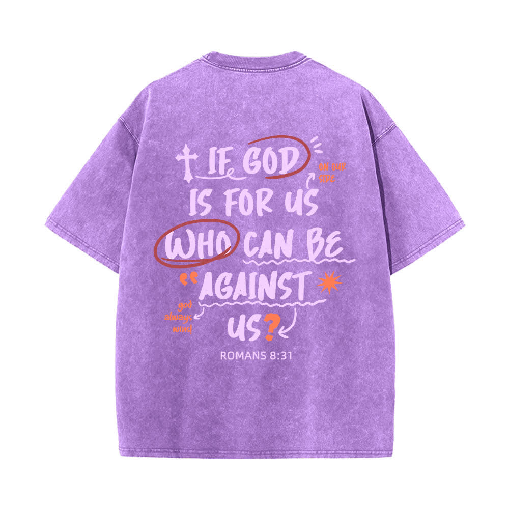 Christianartworkshop If God Is For Us Boxy Washed T Shirt - image 22