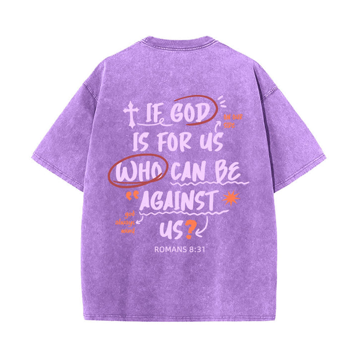 Christianartworkshop If God Is For Us Boxy Washed T Shirt - image 22