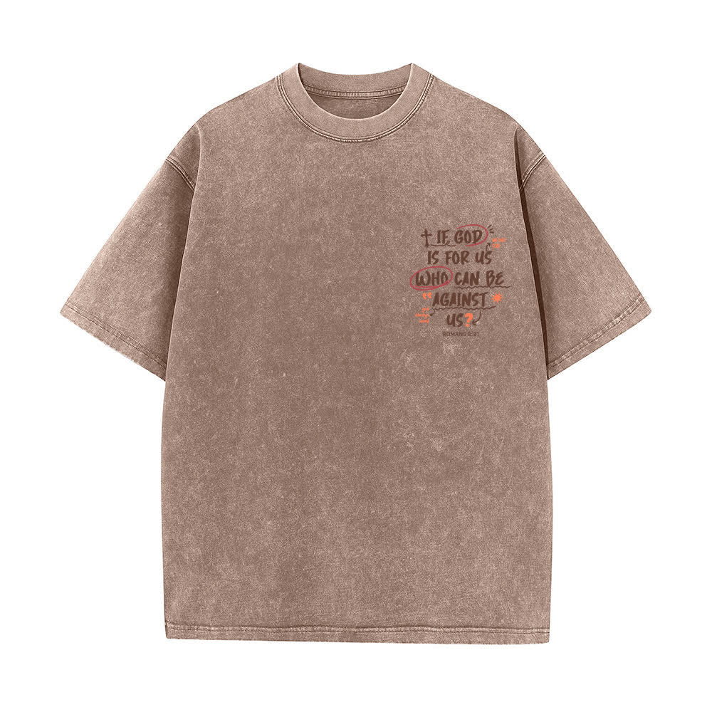 Christianartworkshop If God Is For Us Boxy Washed T Shirt - image 17