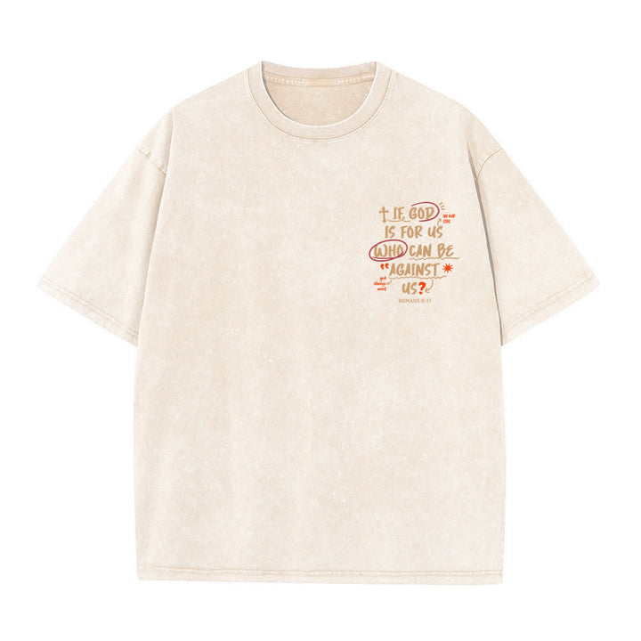 Christianartworkshop If God Is For Us Boxy Washed T Shirt - image 2