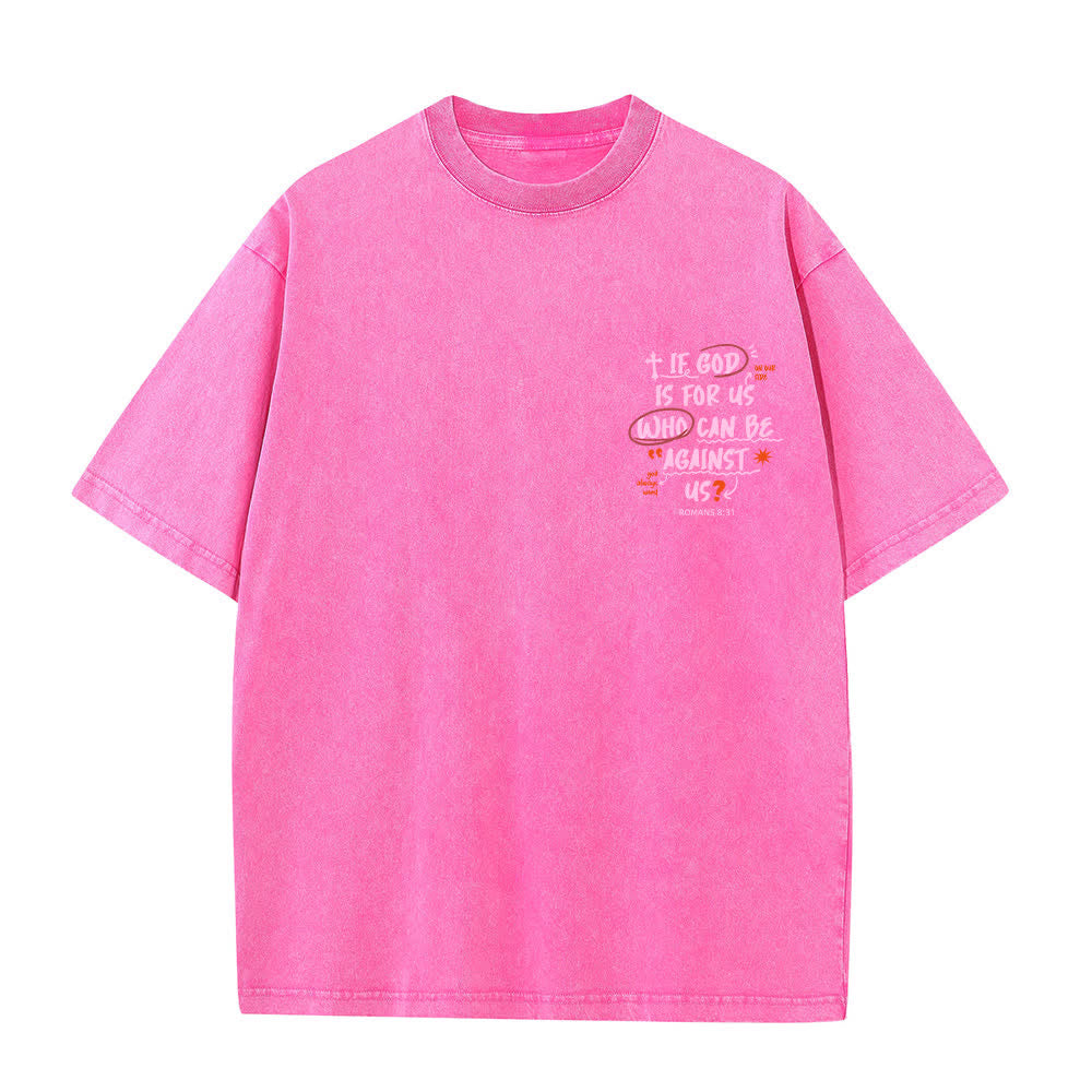 Christianartworkshop If God Is For Us Boxy Washed T Shirt - image 26