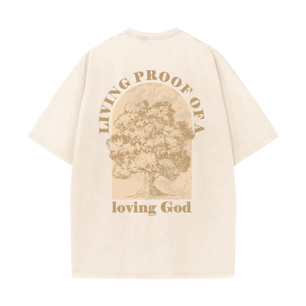 Christianartworkshop Living Proof Tree Oversized Washed T-Shirt - image 4