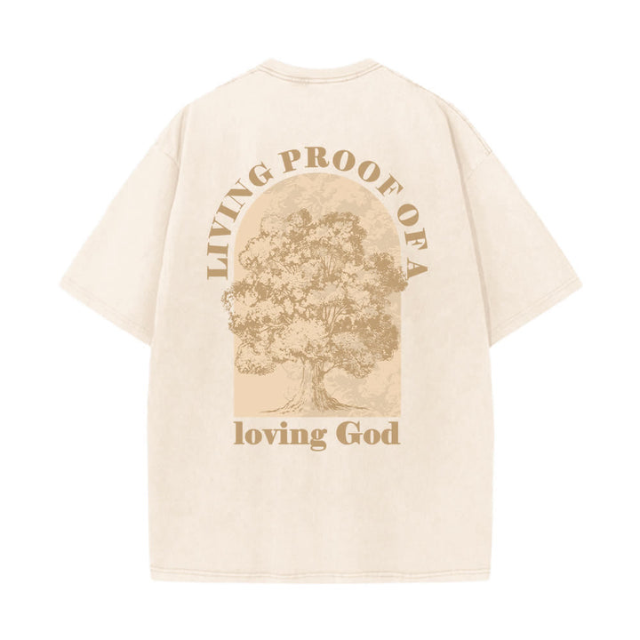 Christianartworkshop Living Proof Tree Oversized Washed T-Shirt - image 4